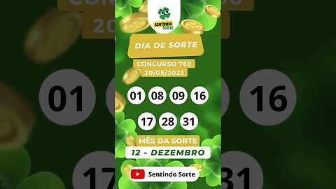 🍀 Resultado DIA DE SORTE 760 | 20/05/23 | Sentindo Sorte #shorts