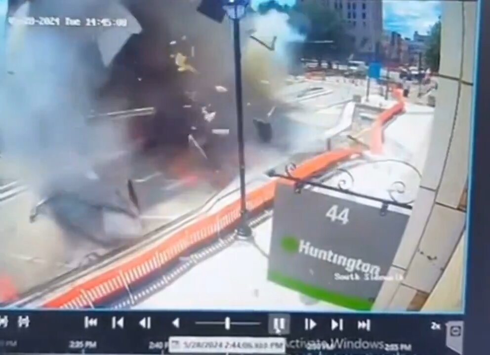 A massive explosion caused by a gas leak has occurred at a Chase Bank, resulting in injuries.
