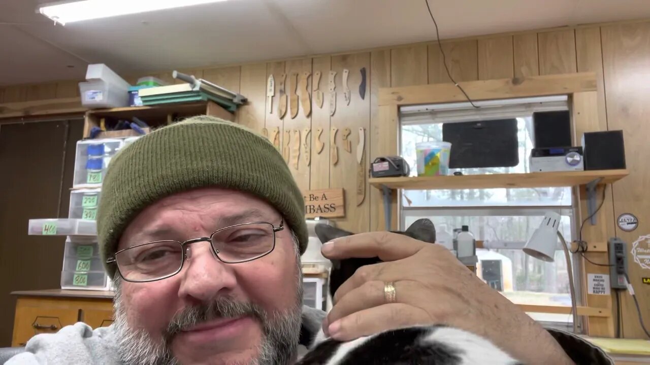 Fitting the finger guard and hidden tang.