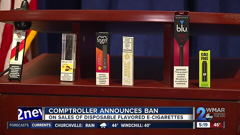 Maryland Comptroller announces prohibition on sales of disposable flavored e-cigarettes