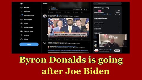 Byron Donalds is going after Joe Biden today on Twitter.