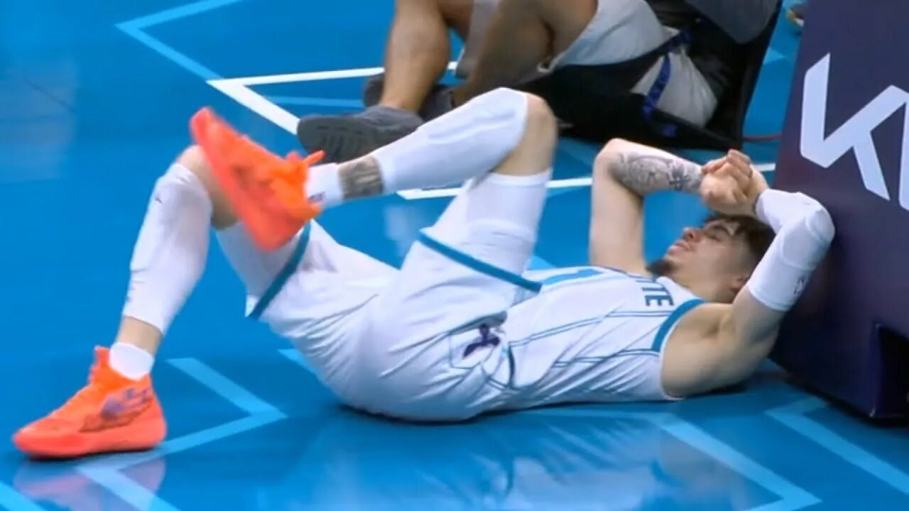 Melo Ball Ankle INJURY In Preseason | Washington Wizards Vs Charlotte Hornets (October 10, 2022)