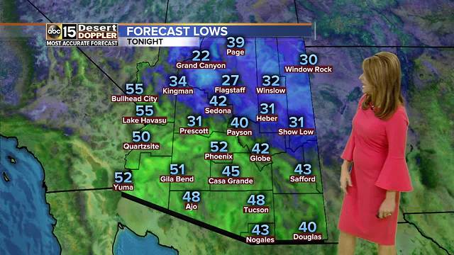 Cold front moving into the Valley