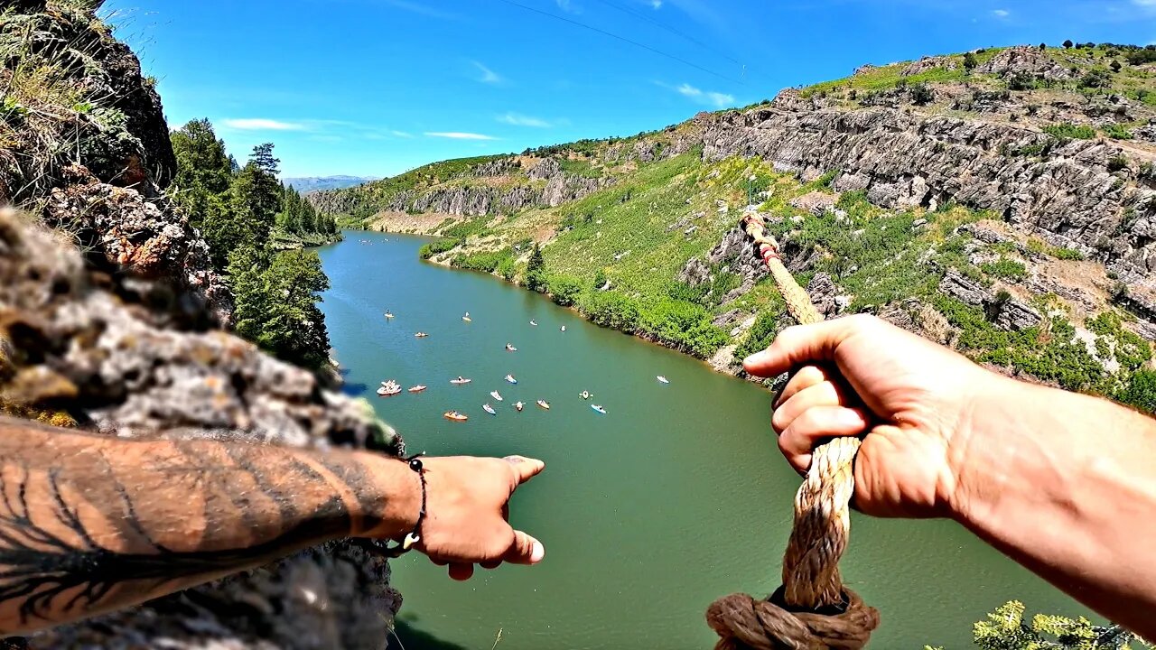 80 Foot Rope Swing to Water!