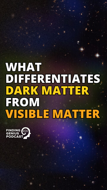 What Differentiates Dark Matter From Visible Matter #shorts