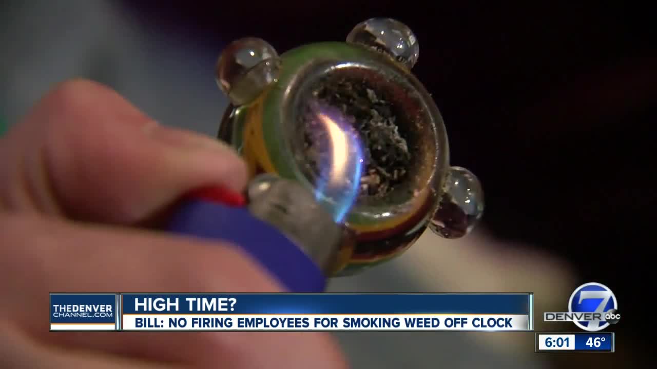 Bill would prohibit companies from firing employees who legally use marijuana off the clock