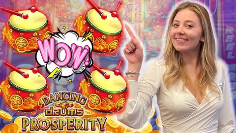 CRAZY 4-TRIGGER BONUS on Dancing Drums Prosperity Slot Machine!