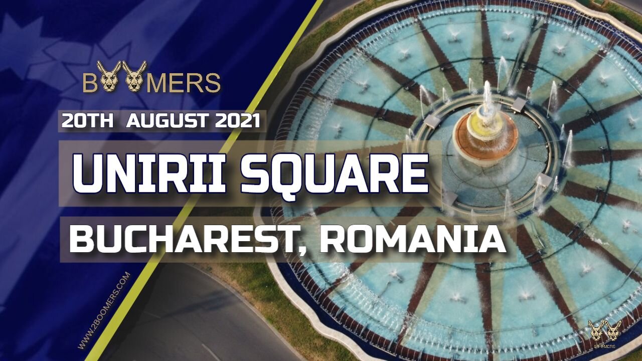 UNIRII SQUARE, BUCHAREST, ROMANIA - 20TH AUGUST 2021