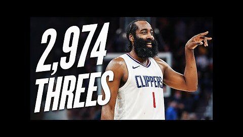 James Harden Has The Second Most Three-Pointers Made In NBA History!