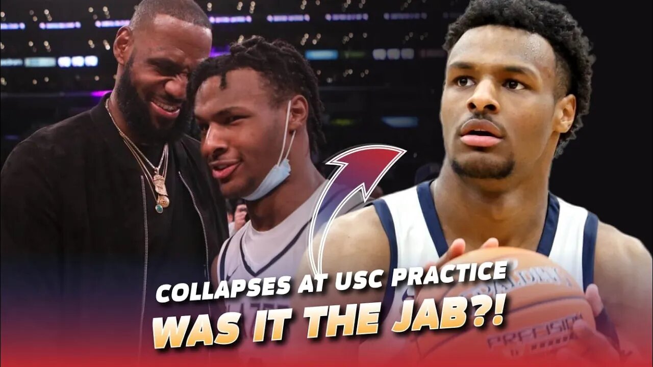 Bronny James Collapses At USC Practice...Was It The Jab?!