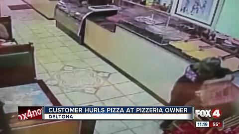 Customer Hurls Pizza at Pizzeria Owner