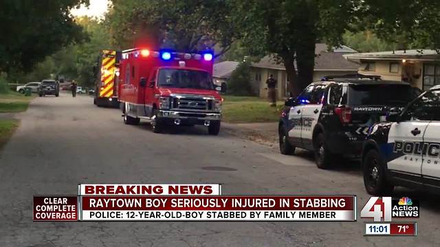 PD: Raytown boy, 12, stabbed by family member