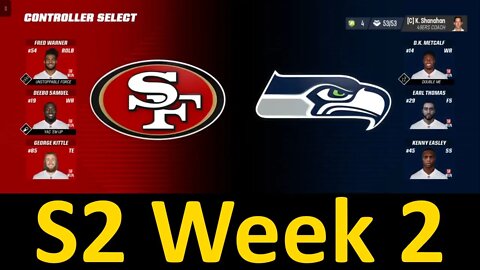 Madden 23 49ers Vs Seahawks All Pro Team Normal Speed S2 W2