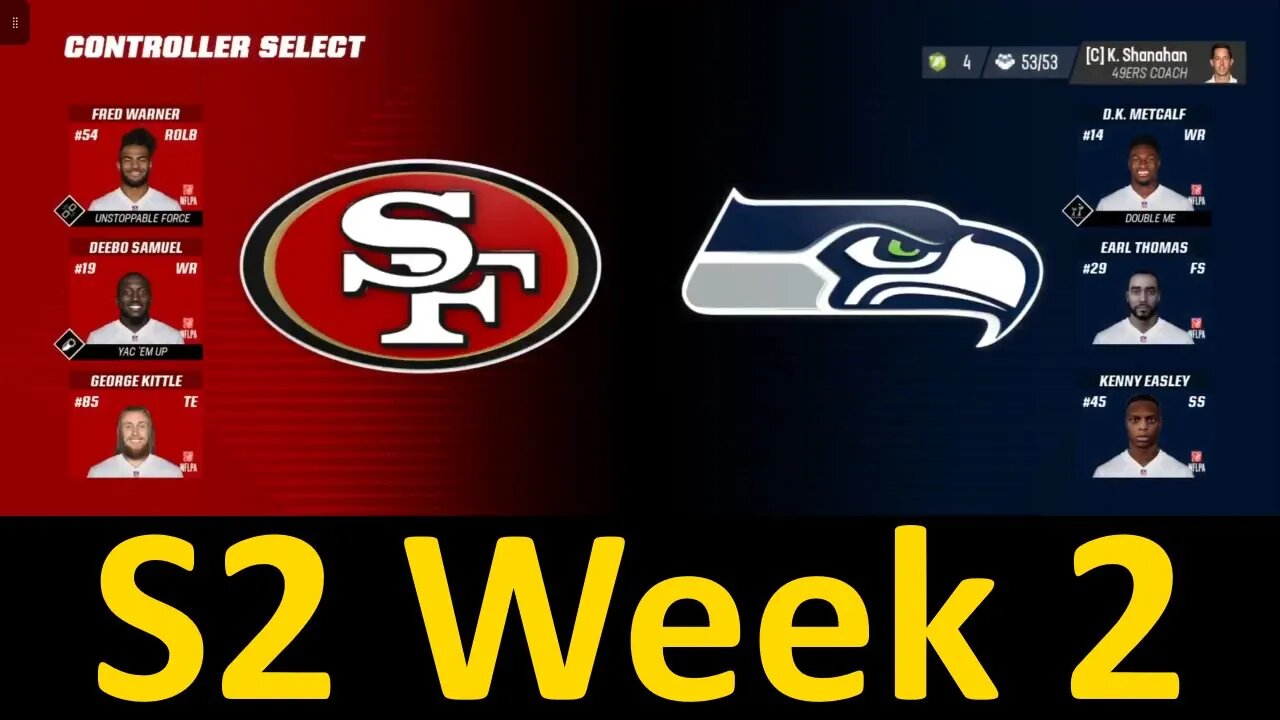 Madden 23 49ers Vs Seahawks All Pro Team Normal Speed S2 W2