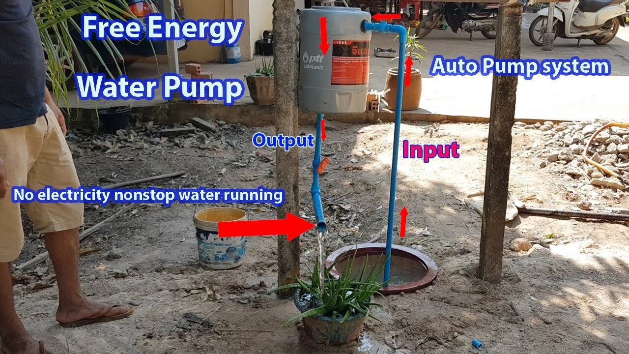 Free Energy Water Pump for plants - Pump Water Without Electricity