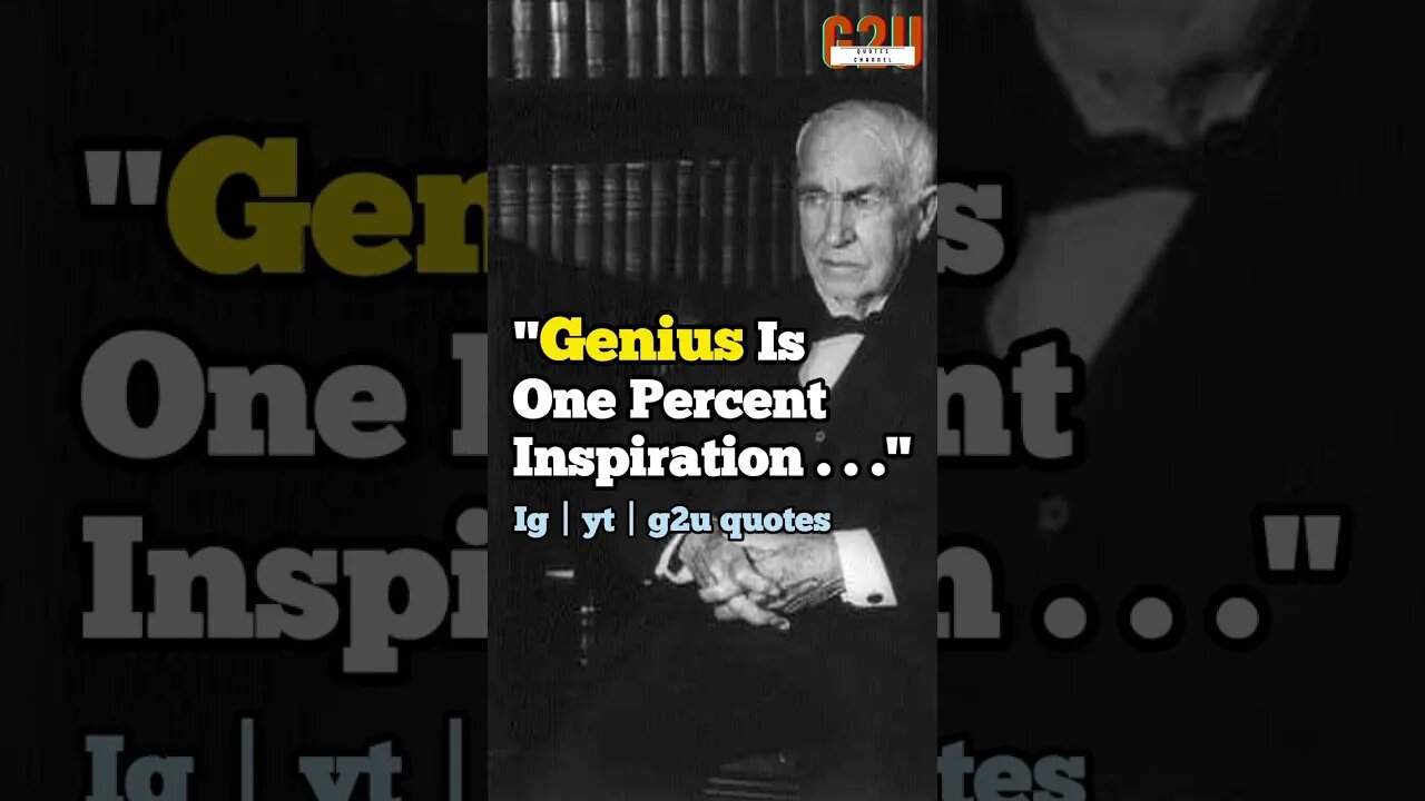 Edison's Secret to Genius: Why Inspiration Alone Isn't Enough?🔥│Motivational Status│#quote #success