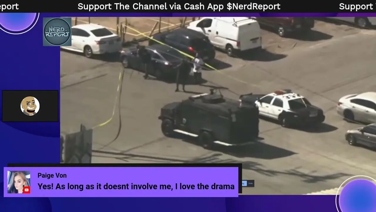 Never fails. LIVE Friday afternoon car chase in LA. with POLICE STANDOFF!!