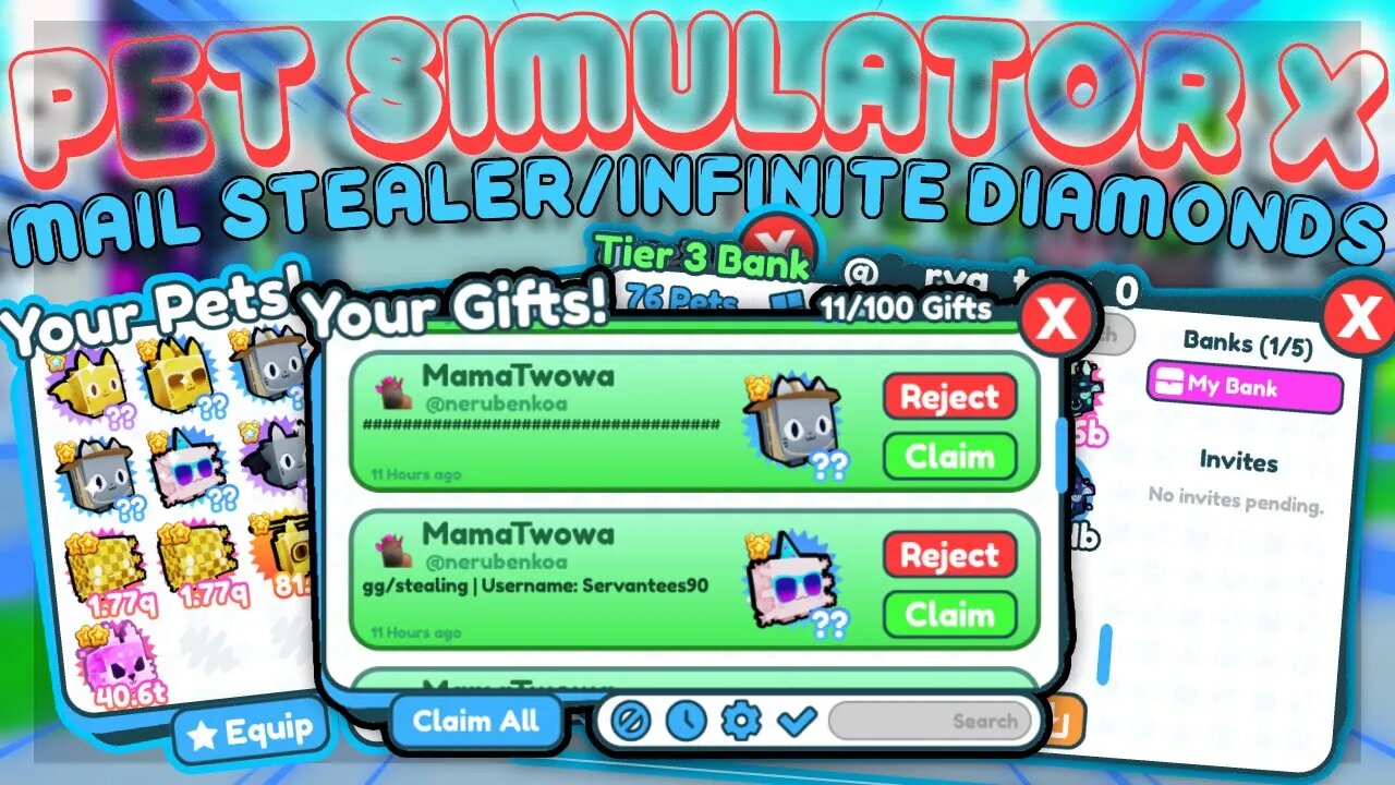 Pet Simulator X Dupe/Mail Stealer Script Tutorial