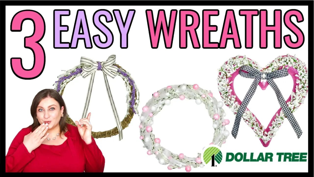 VALENTINES WREATH DOLLAR TREE EASY HIGH END SPRING WREATH DOLLAR TREE DIY TUTORIAL WREATH WEDNESDAY