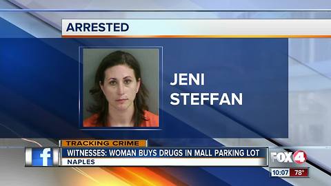 Woman buys drugs in mall parking lot, later arrested during traffic stop