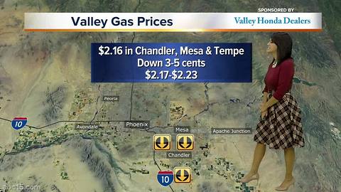 Gas prices falling in some areas of Valley