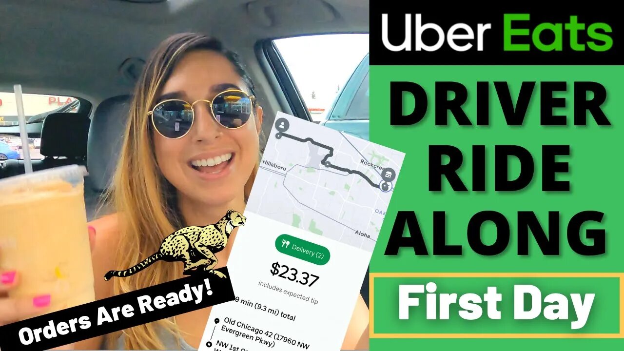 Uber Eats Driver First Day Ride Along | Orders Are Ready! | Part 2