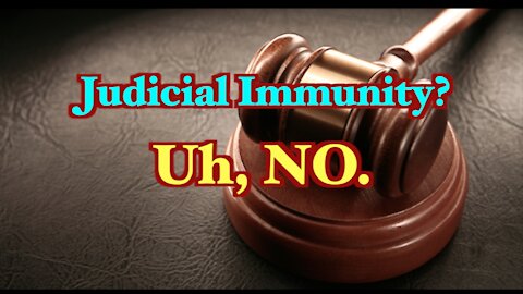 Judicial Immunity? Uh, NO.