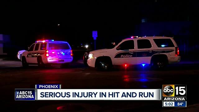 Pedestrian seriously hurt in Phoenix hit-and-run