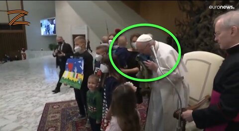 Pope kisses Ukrainian flag from Bucha