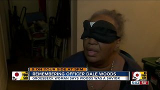 Colerain Officer Dale Woods helped save a blind woman from a fire