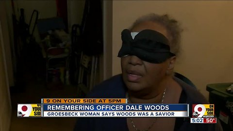 Colerain Officer Dale Woods helped save a blind woman from a fire