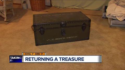 Metro Detroit woman trying to return World War II veteran's trunk to his family