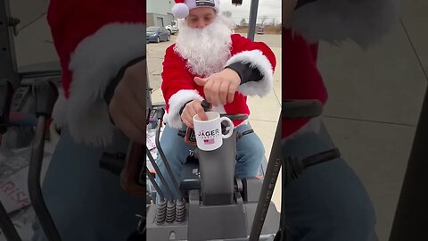 Drunk Santa on forklift #shorts #christmas #comedy #funny #christmasmusic