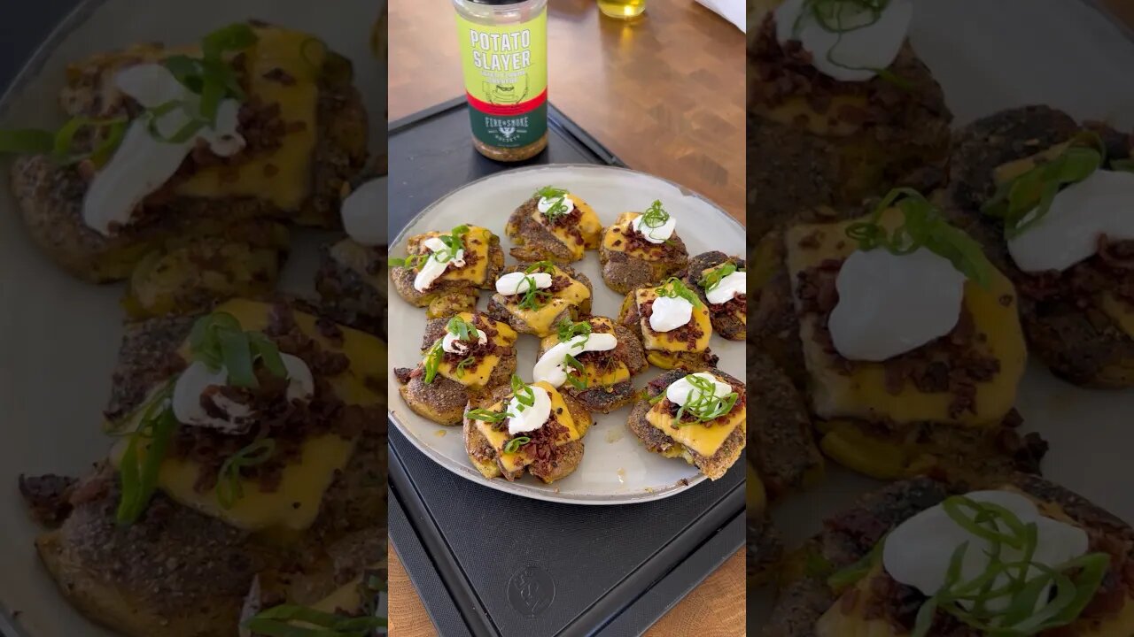 Loaded smashed potatoes