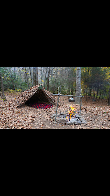 How to make a Bushcraft Pot Hanger. Survival Camp Skills.