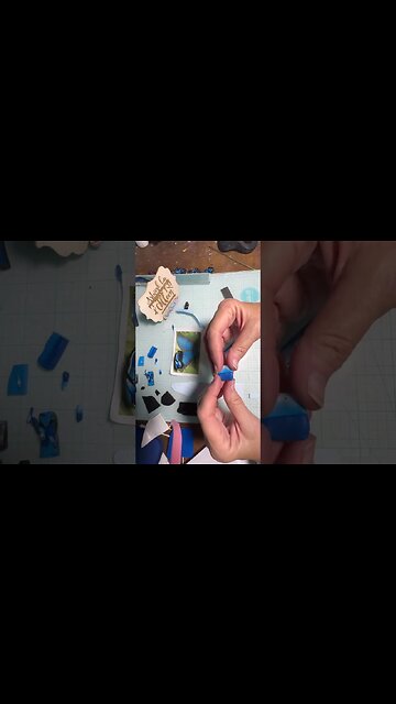 Blue morpho Butterfly cane in 60 seconds@ArtworkByColleen