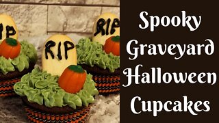 Halloween Crafts: Spooky Graveyard Halloween Cupcakes | Easy Halloween Dessert