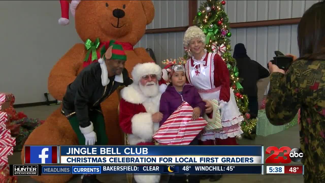 Christmas celebration for local first graders