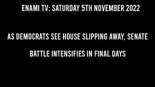 As Democrats see House slipping away, Senate battle intensifies in final days.