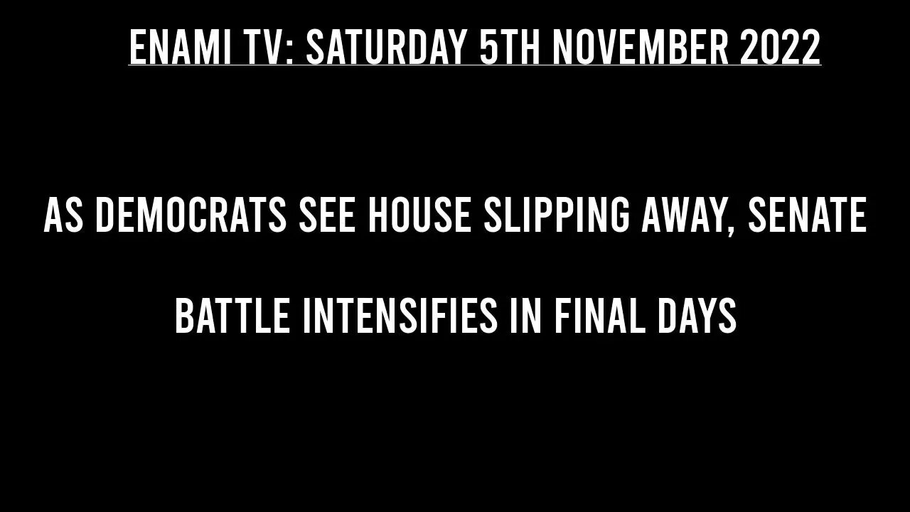 As Democrats see House slipping away, Senate battle intensifies in final days.