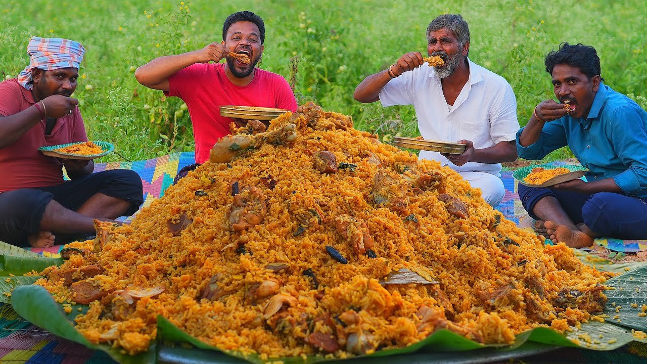 Traditional Chicken & Mutton Mixed Biryani | Easy And Best Mutton Biryani Recipe