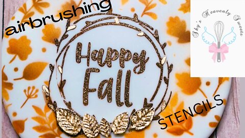 Airbrushing A sugar cookie Fall design PUMPKIN