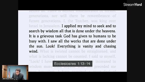Ecclesiastes: A Brief Synopsis