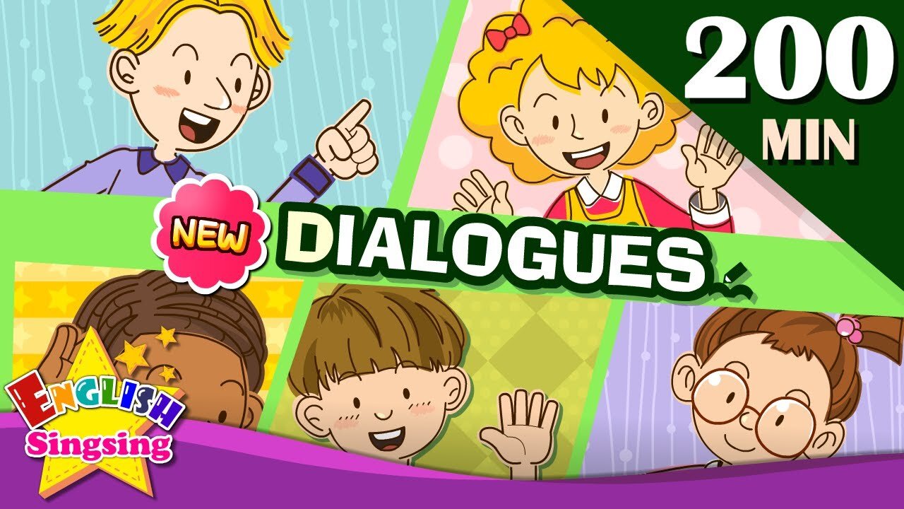 CARTOON TIME, GOOD MORNING + MORE KIDS Dialogues /Learn English for Kids.