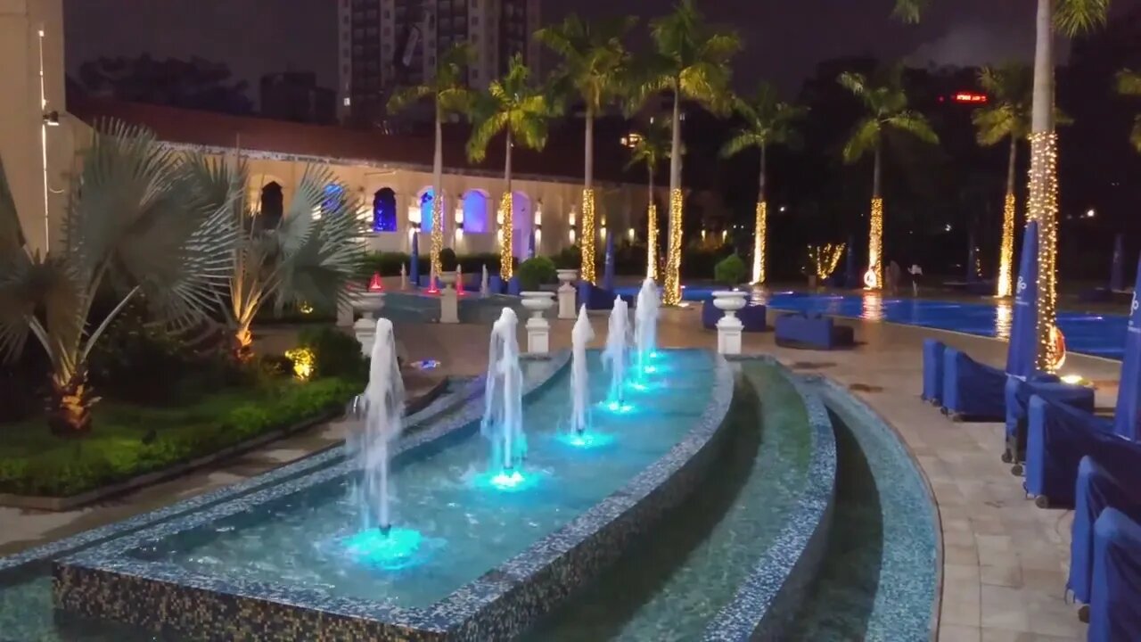 A relaxing water fountain at the Hanoi Daewoo Hotel in Hanoi, Vietnam