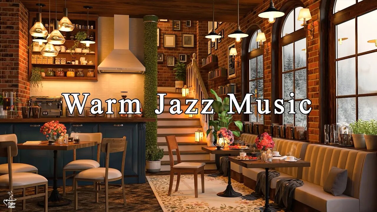 Cozy Coffee Shop Ambience & Warm March Jazz Music ☕ Relaxing Jazz Instrumental Music to Relax, Study