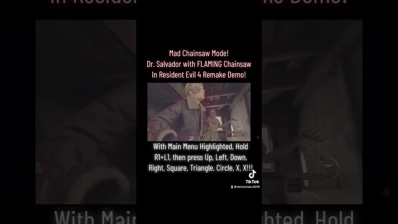 RE4Remake Demo Mad Chainsaw Mode