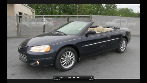 2002 Chrysler Sebring Limited Convertible Start Up, Exhaust, and In Depth Tour