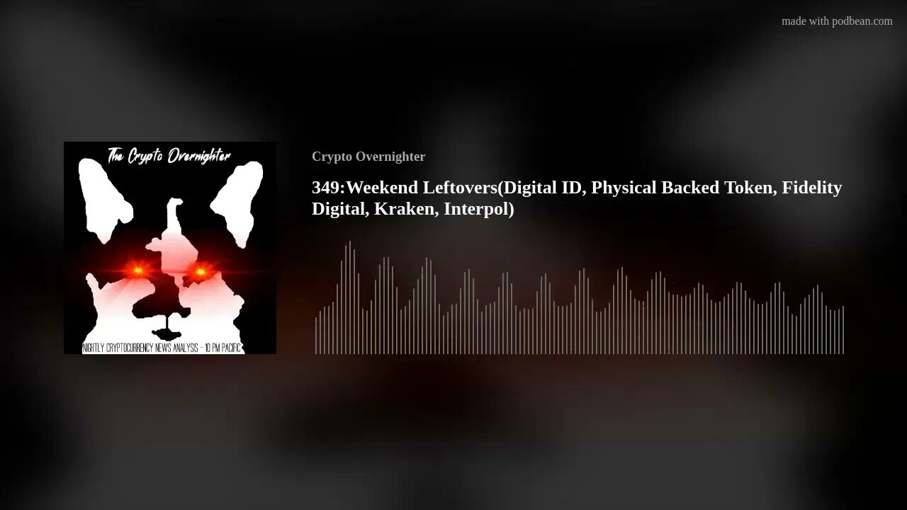 349:Weekend Leftovers(Digital ID, Physical Backed Token, Fidelity Digital, Kraken, Interpol)