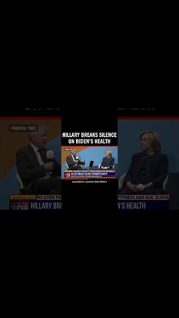 Hillary Breaks Silence on Biden's Health